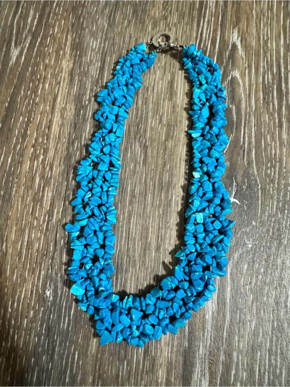 Layered Turquoise Chip Necklace for Women